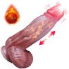1pc 9.45 Inch Realistic Thrusting Dildo Vibrator Female Sex Toys, Liquid Silicone Anal Dildos For Vagina Nipple Stimulation With 3 Thrusting & 10 Vibrating & Heating Modes, Lifelike Penis G Spot Vibrator Adult Sex Toy For Men Women Couples - Image 3