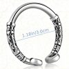 Stainless Steel Textured Penis Ring for Men, Ergonomic Glans Circle Ring, Comfortable Fit, Sensory Play, No Battery Required - Image 3