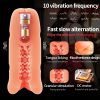 1pc Male Vibrating Oral Masturbation Cup, 10 Frequencies with Tongue Licking Mouth And Tight Soft Vagina, Strong Clamping Suction, 5D Vagina And Deep Throat Love, Lipstick Mouth Fun, Male Toys - Image 6