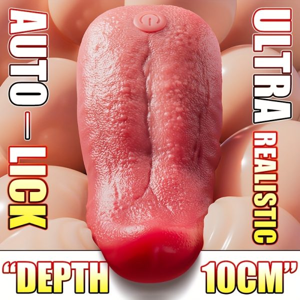 Realistic Tongue Vibrator for Women - 10 Vibration Modes, USB Rechargeable Licking & Thrusting Stimulator, Liquid Silicone G-Spot, Clitoral, Nipple Toy for Solo or Couples Play, Adult Pleasure Toy | Solo Play Toy | Skinlike Texture