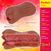 1pc Portable Male Masturbator with Realistic Face, TPE Super Soft And Healthy Elastic Material, Masturbator Deep Throat Oral Adult Toys, Sex Doll with Realistic Textured Mouth Vagina And Tight Anus, Suitable for Men Masturbation, amazing Male Gifts - Image 4