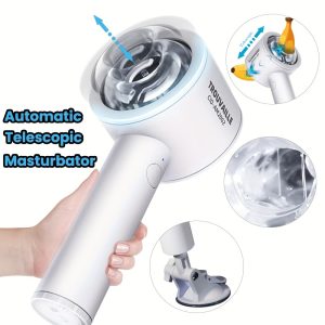 Automatic Thrusting Male Masturbators, Pocket Pussycats Male Masturbators Cup With 7 Thrusting & Vibrating Modes Mens Stroker Blowjob Sex Machine, Dual Open-Ended Penis Massager Self Pleasure Toys