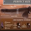 [Retractable Thrust] 4-in-1 Retractable Thrust Dildo | 9 Inch, 10 Retractable Modes And 10 Vibrating Modes | Liquid Silicone | Smart Heated, Swivel, USB Powered, Remote Control | Anal Clitoral G-Spot Stimulation | Female And Couples Toys - Image 2