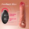1 Realistic Male Extension Device, Reusable, Silicone Cover Penis, Male Wear Dildo Cover, Silicone Length Increase Size Sheath Color Skin Meat Color Adult Male Toy, Couple Shared Toy - Image 11