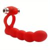 Dual Penetration Vibrating Double Dildo with Cock Ring Penetrator Men Couple Anal Plug Sex Silicone Butt Plug Strapon 7 Speed Women Pleasure - Image 3