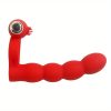 Dual Penetration Vibrating Double Dildo with Cock Ring Penetrator Men Couple Anal Plug Sex Silicone Butt Plug Strapon 7 Speed Women Pleasure - Image 2