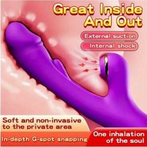 [Rabbit Vibrator, 7 Modes] 1pc Rechargeable Rabbit Vibrator - 7 Suction and Vibration Modes, USB Rechargeable, G-spot Vibrator - Valentine's Day Gift for Women