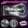 2 In 1 Transparent Pocket Pussy Male Masturbators, Sex Doll With Realistic Textured Vagina And Tight Anus, Masturbator Male Adult Sex Toys For Men Pleasure (Transparent) - Image 3