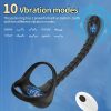 Vibrating Cock Ring Taint Stimulator with Mini Bullet, Remote Control Anal Butt Plug Prostate Massager Penis Ring Male Vibrators for Men Pleasure Sex Toys For Adult Couples - Image 5