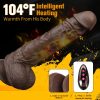 [Retractable Thrust] 4-in-1 Retractable Thrust Dildo | 9 Inch, 10 Retractable Modes And 10 Vibrating Modes | Liquid Silicone | Smart Heated, Swivel, USB Powered, Remote Control | Anal Clitoral G-Spot Stimulation | Female And Couples Toys - Image 9