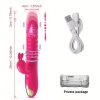 Thrusting Rabbit Vibrator Anal Butt Plug Dildo, G Spot Clitoral Vibrators Rechargeable Realistic Silicone Dildo with 3 Telescopic & 10 Vibrating Modes, Clit Nipples Massager Anus Vagina G-Spot Stimulator, Rose Red Adult Sex Toys for Women Men Couples - Image 9