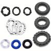 PATTNIUM 12pcs Silicone Cock Ring for Man, Penis Ring Ring Medical Grade Soft Silicone Penis Rings Sex Toy - Image 3