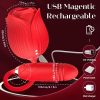 Dildo - Rose Dildo Vibrator - Upgraded Adult Toys with 10 Sucking & Vibrating Modes for Women Clitoral Nipple, Rose Sucker Sex Toy Clitorial G Spot Vibrators for Woman Couples Adult Sex Game - Image 13