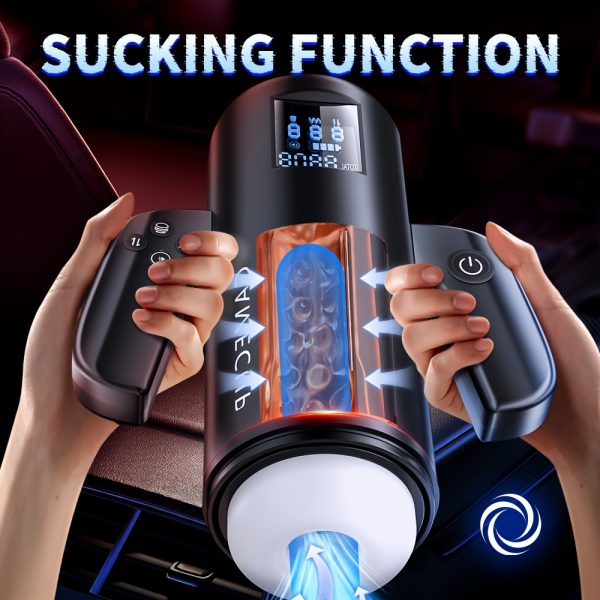 1pc Automatic Male Masturbation Device, Artificial Channel Airplane Cup, Male Stimulator Adult Toy, 9 Vibration Modes, 4 Expansion Modes, 4 Sucking Modes, Soft Inner Wall Through The Airplane Cup, Artificial Pocket Masturbation Device
