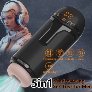 9-frequency Sucking Telescopic Vibration Aircraft Cup Male Masturbation Device Electric Male Sex Toy Adult Products