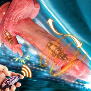 1PC 9'' Realistic Thrust Dildo Licking Vibrator - Remote Control Suction Cup Dildo With 10 Vibrations 10 Thrust And Heat Licking Modes For Anal Clitoral G-Spot Stimulation, Remote Control Female Adult Sex Toy.