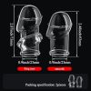 2 Pcs Reusable Penis Extender Sleeve Enlarge Soft Stretch Cock Girth Enhancer Sleeve Enlargement Delayed Ejaculation G Spot Stimulation Glans Condom Male Adult Sex Toys for Men Couples - Image 7