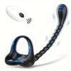 Vibrating Cock Ring Taint Stimulator with Mini Bullet, Remote Control Anal Butt Plug Prostate Massager Penis Ring Male Vibrators for Men Pleasure Sex Toys For Adult Couples - Image 7