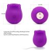 Upgraded USB Rechargeable Rose Flower Suction Device - Vibrating Clitoral Stimulator for Sensitivity, 10 Frequency Patterns, Intimate Pleasure Toy for Couples - Image 8