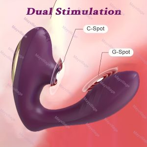 Clitoral Sucking Vibrator for Clit G Spot Stimulation, Vibrating Anal Butt Plug G-Spot Dildo Massager Adult Sex Toys with 10 Suction & 10 Vibrations Patterns for Women and Couples, Anal Nipples Vagina G Spot Stimulator for Men Women Pleasure Games