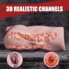 Masturbators Male Sex Toy Masturbator For Man Rubber Vagina Artificial Vaginal Adult Toys Realistic Canned Pocket Pussy 2 In 1 - Image 8