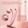 FemaleToys Snail Shape Design The Length Of The Body Can Be Adjusted At Will 10 Frequency Vibrations Internal And External Double-layer Vibration Impact Ergonomic Design G-spot Vibrator Liquid Silicone Material - Image 7