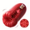 1pc Male Vibrating Oral Masturbation Cup, 10 Frequencies with Tongue Licking Mouth And Tight Soft Vagina, Strong Clamping Suction, 5D Vagina And Deep Throat Love, Lipstick Mouth Fun, Male Toys - Image 3