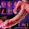 Realistic Thrusting Dildo Vibrator - 10 Modes Rotating Silicone G-Spot Stimulator With Heating, Handsfree Suction Cup, Remote Control Anal And Vaginal Stimulation, Clit Nipples Massager, Perfect Adult Sex Toys And Games For Women And Couples (FLESH) - Image 3