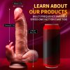 1pc 8.27" Realistic Silicone Dildo Vibrator with Telescopic Thrust & Licking Action - 10 Modes, Heated for Lifelike Temperature, 360° Rotation,, Easy to Clean - Perfect for Female Couples Adult Toy - Image 6