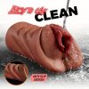 1pc Realistic Pocket Pussy Male Masturbators, Thick Labia Brown Male Masturbator With 5D Stimulation Deep Vagina And Tight Anus, Lifelike Blowjob Male Stroker Adult Sex Toys For Men Masturbation - Image 7