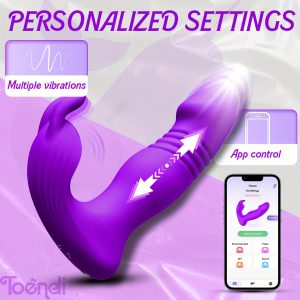 1 Pc Wearable APP Controlled Vaginal Vibrator, Customized Vibration Frequency, Telescopic Vibration For Outdoor Erotic Flirting, Adult Sex Toys Female Vaginal Vibrating Masturbator G-spot Stimulator
