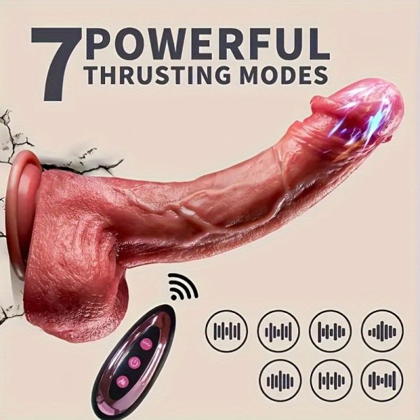 8.66 Inch Realistic Silicone Dildo Vibrator With Remote Control -10 Vibration And Thrust Modes, USB Charging, Suitable For Couples And Single Player Games