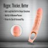 , Performan Ultra Soft X5 Plus 9 Inch Penis Sheath Extend Your Penis 0.534; Thicken Up to 1.534; Realistic Textured Rooster Sleeve Girth Enhanr Sex Toy for Men Beige - Image 5