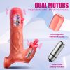 1 Realistic Male Extended Vibrating Cock Cover with Vibrator with Penis Ring Reusable, Couples Shared Sex Toys for Men to Wear, Sex Toy for Couples - Image 2