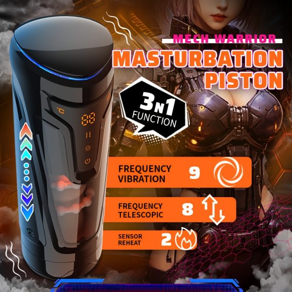 Sex Toy for Men, Adult Masturbator with 2 Heating Levels, Male Vibration Sex Machine, 8 Thrusting Modes Sex Toys for Man, Automatic 9 Vibrations Masturbation Cup, Stimulating Electric Sex Massager, Vibrating Stroker, Sex Toy for Couple