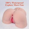 Realistic Male Masturbator with Vagina & Anal - Lifelike Pocket Pussy Sex Toy for Men, Dual Channels for Pleasure, TPE Material, Big Buttocks, Climax Stimulation - Image 4