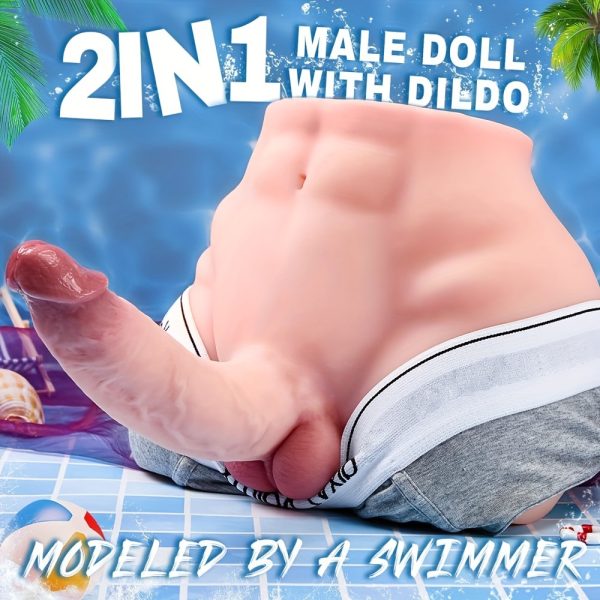 Torso Sex Doll Male Masturbator With Realistic Dildo And Tight Anal, 9.6LB Realistic Butt Masturbator With Tight Cheeks, Adult Unisex Sex Toy For Men Masturbation