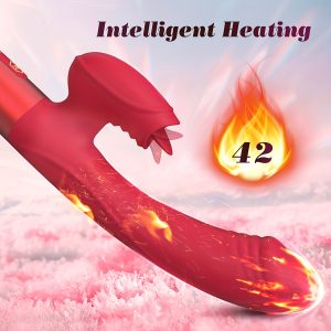 A Rechargeable Rabbit-shaped Vibrator for Women with 10 Adjustable Vibrations And 7 Thrust Modes - G-spot And Clitoral Stimulator, Smart Heating, USB Charging Cable Included, Suitable for Female And Couple Pleasure.