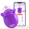 [App Control Rose Vibrator] App Control Rose Sucking Vibrator - 1pc Sexy Toy Clitoral Nipple Stimulator, G-spot Vibrator Rose Sucker, Personal Massager For Women Female Couples Adult Toy, Skin Friendly, Good Gift - Image 5