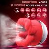 Rose sex toys for women, 2 in 1 suck lick vibrator, clitoral stimulator tongue toy with 8 modes, female nipple clitoral licking vibrator adult sex toys for women couples pleasure - Image 6