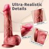 8.66 Inch Realistic Silicone Dildo Vibrator With Remote Control -10 Vibration And Thrust Modes, USB Charging, Suitable For Couples And Single Player Games - Image 6