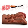1pc Realistic Pocket Pussy Male Masturbators, Thick Labia Brown Male Masturbator With 5D Stimulation Deep Vagina And Tight Anus, Lifelike Blowjob Male Stroker Adult Sex Toys For Men Masturbation - Image 2