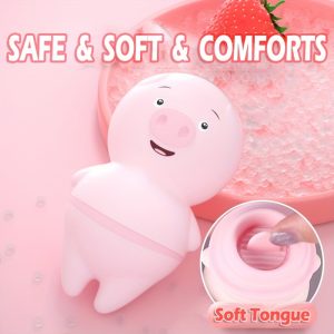 Tongue Licking Pig Massager 6 Modes Jumping Egg Vibrator Silicone Clitoris Vibrator Ladies Toys Adult Products