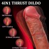1PC 9'' Thrust Dildo Vibrator Female Sex Toy Heatable Realistic Vibrating Dildo With 10 Thrusts And 10 Vibration Modes Rotation For G-spot Anal Stimulation Thick Dildo Realistic Penis Adult Sex Toy For Female Couples - Image 2