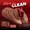 1pc Realistic Pocket Pussy Male Masturbators, Thick Labia Brown Male Masturbator With 5D Stimulation Deep Vagina And Tight Anus, Lifelike Blowjob Male Stroker Adult Sex Toys For Men Masturbation - Image 3