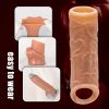 Penis Sleeve - 1pc Silicone Penis Sleeve With Penile Ring, Realistic Textured Penis, Soft And Reusable Sleeve For Penis Length And Circumference Extension, Adult Sex Toy For Male Homosexual Partners - Image 2