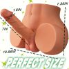1pc 2 In1 Torso Male Sex Doll With Realistic Dildo And Testis, Anal Male Masturbator With Tight Hole For Men Masturbation, Unisex Sex Toy For Couple Brown - Image 6