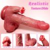 Telescopic Rotating Realistic Dildo Anal Vibrator With Tongue Licking Clitoral Stimulator With Handsfree Base, 5 In 1 G-Spot Vibrator With 5 Thrusting & 10 Vibrating & Heating Modes, Clit Massager Anal Butt Plug Dildo Adult Sex Toys For Women Couples - Image 7