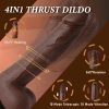 [Retractable Thrust] 4-in-1 Retractable Thrust Dildo | 9 Inch, 10 Retractable Modes And 10 Vibrating Modes | Liquid Silicone | Smart Heated, Swivel, USB Powered, Remote Control | Anal Clitoral G-Spot Stimulation | Female And Couples Toys - Image 6