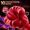 3 In 1 Simulated Mouth Tongue Licking Vibrator G-Spot Nipple Vagina Clitoral Stimulator Rose Sex Toys for Women - Image 2